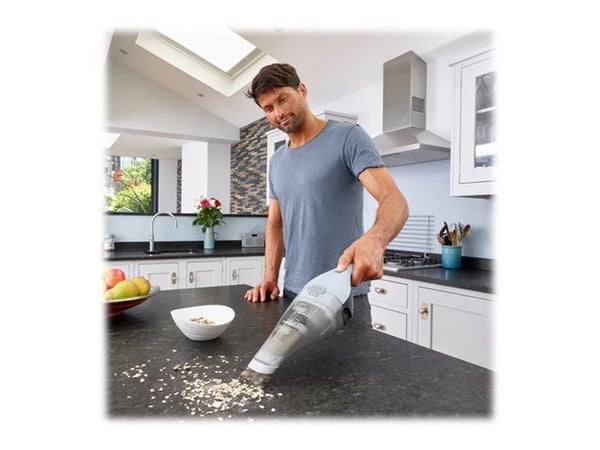 BLACK+DECKER DustBuster NVC215W - Støvsuger - håndholdt - uten pose - uten kabel - Alaska blue