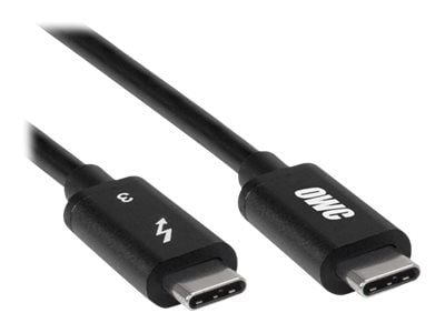 OWC Premium - Thunderbolt-kaapeli - 24-nastainen USB-C (han) til 24-nastainen USB-C (han) - Thunderbolt 3 - 1 m - 5K-tuki - lajittelu - lajittelu