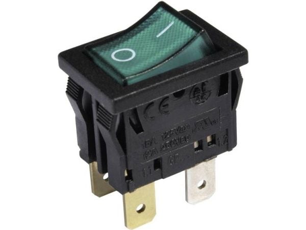 interBär Vaihtokytkin 3634-250.22 250 V 10 A 2 x Off/On Klikkaava 1 kpl