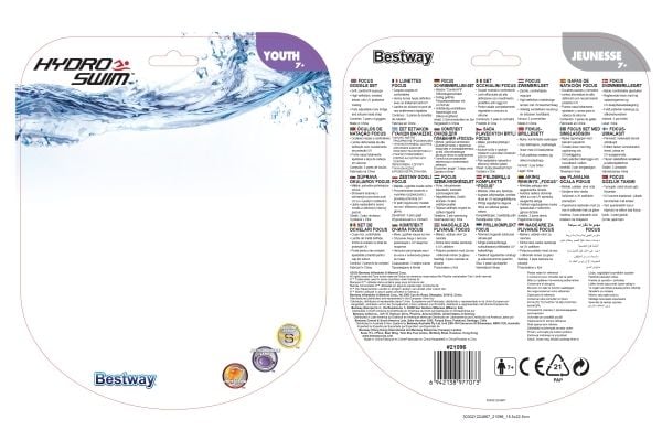 Bestway 21096, Unisex, Assorterte farger, Sort, Gjennomsiktig, Sort, Ungdom, 7 år