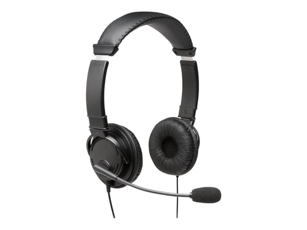 Kensington USB Hi-Fi Headphones with Mic - Headset - på örat - kabelansluten - USB-A - svart