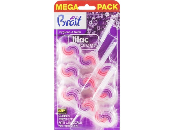 Brait Hygiene & Fresh toalettkubb Lilac Garden, 2-fas 1 st 3x45 g