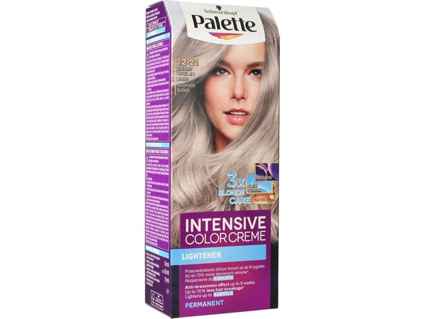 PALETTE_Intensive Color Creme Lightener cream hair dye 12-21 Silver Ash Blonde