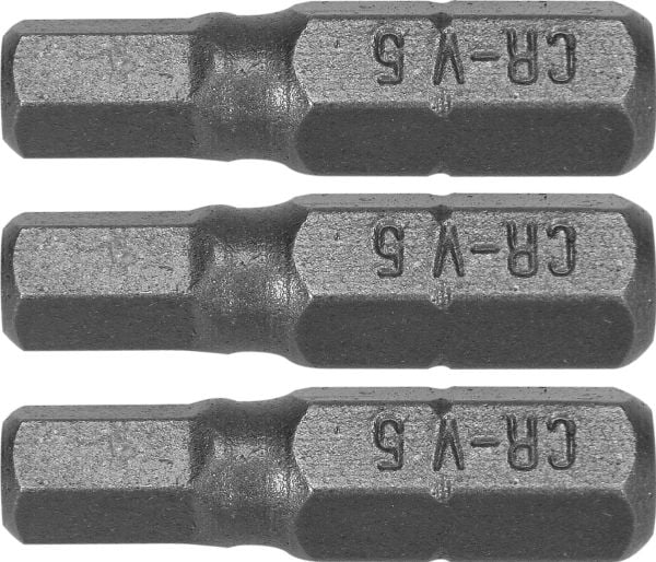 Dedra kuusiokolo ruuvimeisseleitä H5x25mm, 3kpl läpipainopakkaus (18A04H50-03)