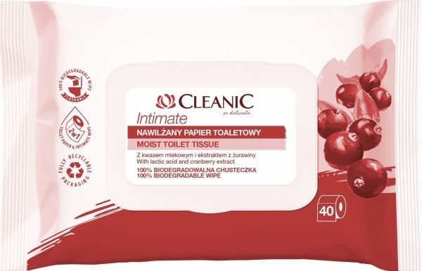 Cleanic Intimate fuktat toalettpapper 1 fp à 40 st