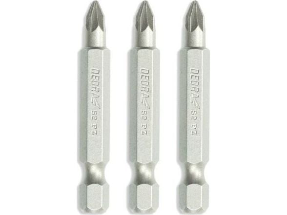 Dedra sett med skrutrekkerbiter Pozidriv PZ1/2/3 x 50 mm, blister (18A07S03)