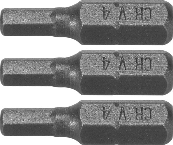 Dedra Hex H4x25mm ruuvimeisselit, 3kpl läpipainopakkaus (18A04H40-03)