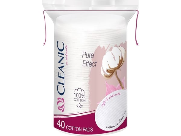 Cleanic Pure Effect ovale kosmetikkpads 1 pk - 40 stk