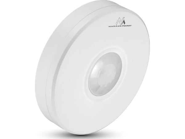 MACLEAN MCE293W infrarød bevegelsessensor flat, IP65 for utendørs bruk 8 m maks belastning 2000 W