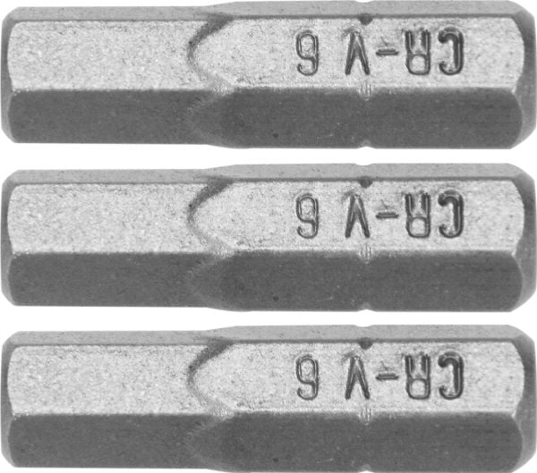 Dedra skru-bit Hex H6x25 mm 3 stk blister (18A04H60-03)
