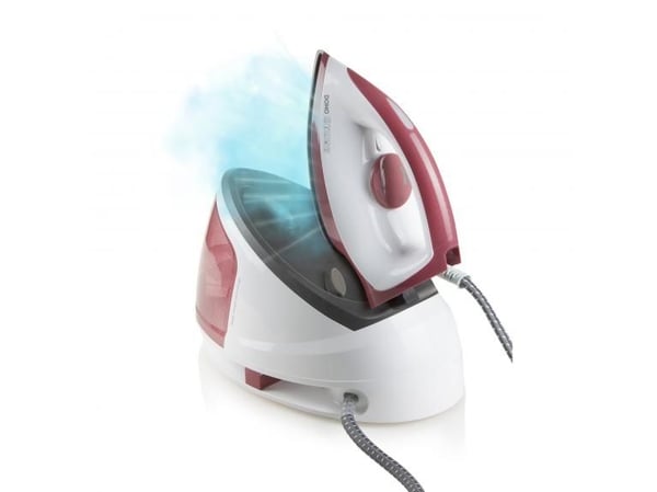 Domo DO7114S, 2400 W, Keramisk strykesåle, 5 stang, 1,2 l, 120 g/min, Rosa, Hvit