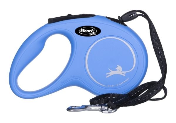 flexi New Classic snor S, 5M, 12KG, blå