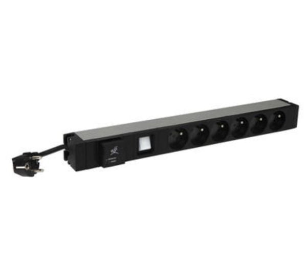 Legrand 646835, Grunnleggende, 1U, Enkelfaset, Horisontal/vertikal, Aluminium, Sort
