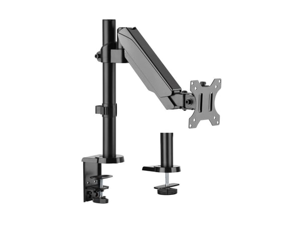 TECHly - Monteringssett - justerbar arm - for LCD-skjerm - aluminium, stål - svart - skjermstørrelse: 17"-32" - klemmemonterbar, skrivebordsmonterbar