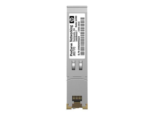HPE X120 - SFP (mini-GBIC) transceiver modul - GigE - 1000Base-T - RJ-45 - HP 3100; HPE 12504, 3600, 5500, 7506; FlexFabric 1.92, 11908, 12902; Fle...