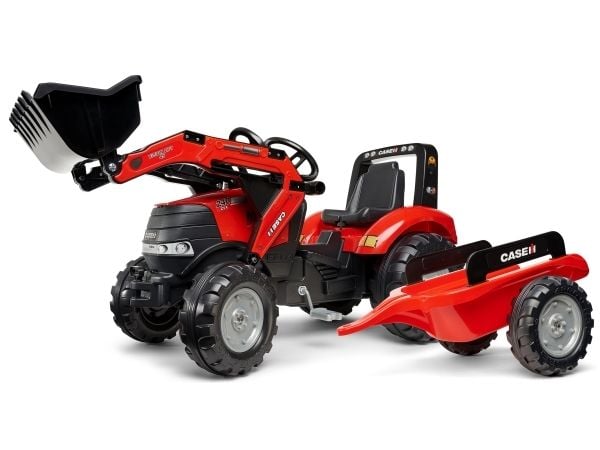 CASE IH Puma 240CVX polkutraktori lapsille ja etulapio + perävaunu