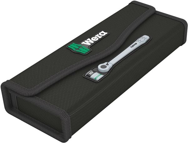 Wera 8100 SB HF 1, Pipenøkkelsett, Sort, Kromfarget, Grønn, Stål, CE, Skrallehåndtak, 1 stykker