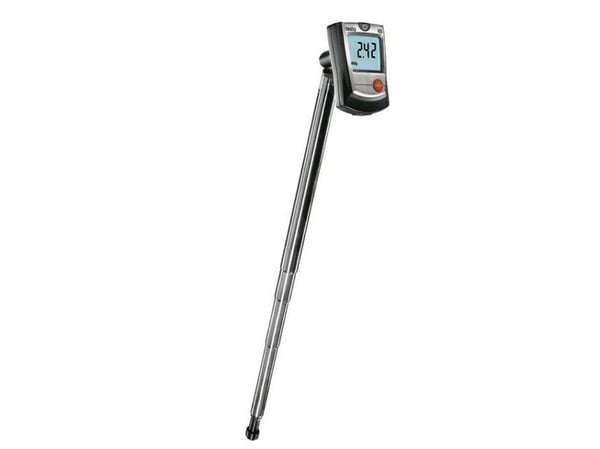 Testo 405, Lomme/ Hånd-holdt, Hot-wire Vindmåler, Sort, Sølv, 0 - 10 m/s, m/s, -20 - 50 °C