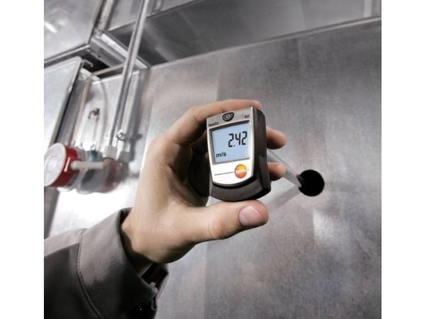 Testo 405, Lomme/ Hånd-holdt, Hot-wire Vindmåler, Sort, Sølv, 0 - 10 m/s, m/s, -20 - 50 °C