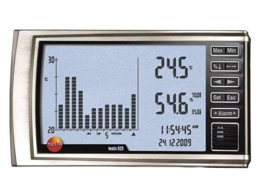 Testo 623, Digitalt, Rektangulær, AA, -10 - 60 °C, -20 - 60 °C, 185 mm
