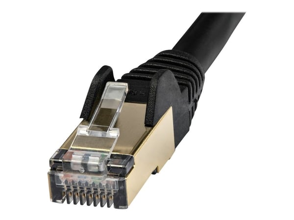 Startech 10m CAT6A Ethernet Cable, 10 Gigabit Shielded Snagless RJ45 100W PoE Patch Cord, CAT 6A 10GbE STP Network Cable w/Strain Relief, Black, UL...