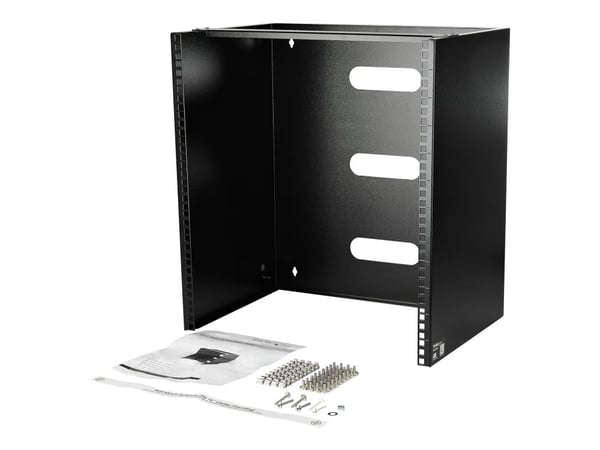 StarTech.com WALLMNT12, Seinään asennettava laitekehikko, 12U, 56,7 kg, 8,7 kg, Musta
