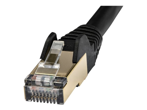 StarTech.com 7m CAT6A Ethernet-kaapeli, 10 Gigabit Shielded Snagless RJ45 100W PoE Patch Cord, CAT 6A 10GbE STP verkkokaapeli w/Strain Relief, must...