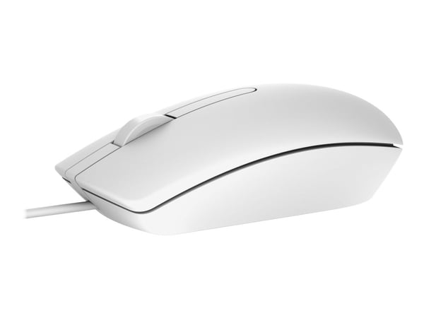 Dell MS116 - Mus - optisk - kabelansluten - USB - vit