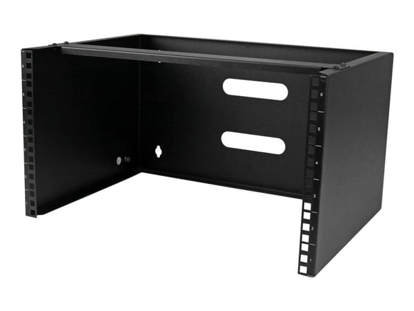 Startech Wall Mount Patch Panel Bracket - 6U - 14in Deep (WALLMOUNT6) - Skap - veggmonterbar - svart - 6U - 19"