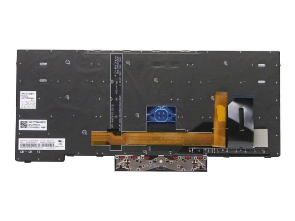 Chicony - Erstatningstastatur for bærbar PC - bakbelysning - Tysk - svart - for ThinkPad P14s Gen 1 20S4, 20S5; T14 Gen 1 20UD, 20UE