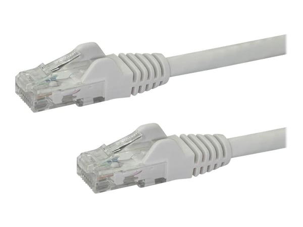 Startech 50cm CAT6 Ethernet Cable, 10 Gigabit Snagless RJ45 650MHz 100W PoE Patch Cord, CAT 6 10GbE UTP Network Cable w/Strain Relief, White, Wirin...