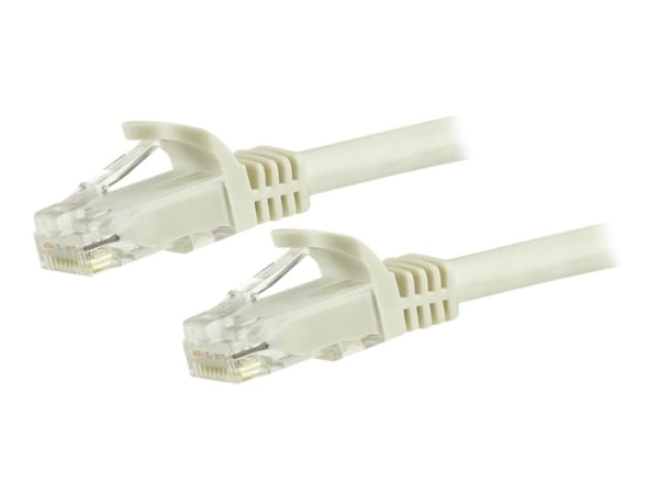 Startech 7.5m CAT6 Ethernet Cable, 10 Gigabit Snagless RJ45 650MHz 100W PoE Patch Cord, CAT 6 10GbE UTP Network Cable w/Strain Relief, White, Wirin...