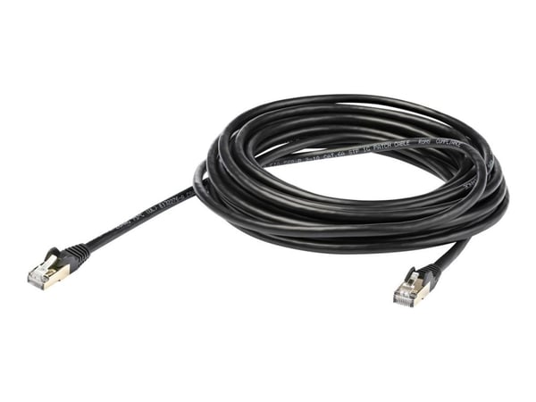 StarTech.com 7m CAT6A Ethernet-kaapeli, 10 Gigabit Shielded Snagless RJ45 100W PoE Patch Cord, CAT 6A 10GbE STP verkkokaapeli w/Strain Relief, must...