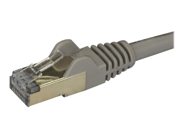 Startech 3m CAT6A Ethernet Cable, 10 Gigabit Shielded Snagless RJ45 100W PoE Patch Cord, CAT 6A 10GbE STP Network Cable w/Strain Relief, Grey, UL C...