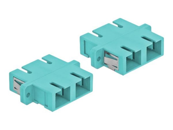Delock - Kopplingsdon för nätverk - SC-läge (multi-mode) (hona) till SC-läge (multi-mode) (hona) - fiberoptisk - OM3 - ljusblå (paket om 4) Delock - Kopplingsdon för nätverk - SC-läge (multi-mode) (hona) till SC-läge (multi-mode) (hona) - fiberoptisk - OM3 - ljusblå (paket om 4)