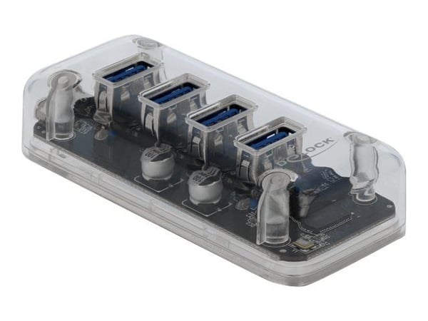 Delock External USB 3.0 Hub with 4 Ports - Hub - 4 x SuperSpeed USB 3.0 - stasjonær