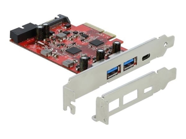 Delock - USB-adapter - PCIe 3.0 x4 - USB 3.2 Gen 2 x 3 + USB 3.0 (intern) x 1