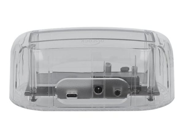 Delock - HDD-dokkestasjon - brønner: 1 - 2,5" / 3,5" delt - SATA 6Gb/s - USB-C - gjennomsiktig