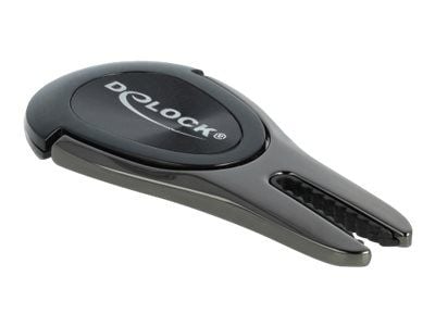 Delock Universal Mini 4 in 1 - Car holder/finger grip/kickstand for mobiltelefon - svart, blank atrasitt