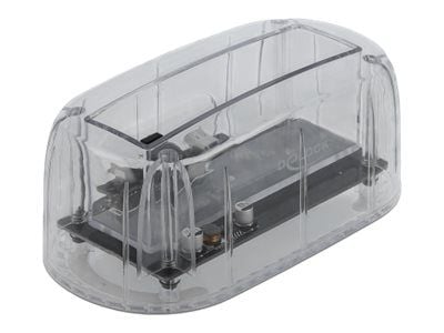 Delock - HDD-dokkestasjon - brønner: 1 - 2,5" / 3,5" delt - SATA 6Gb/s - USB-C - gjennomsiktig