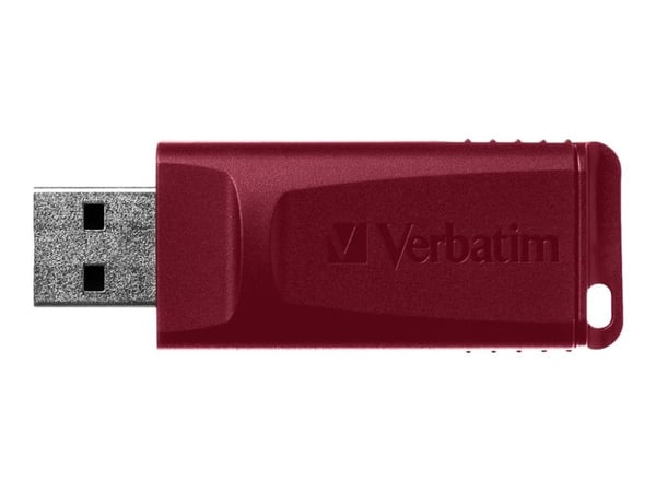 Verbatim Slider - USB-flashstasjon - 32 GB - USB 2.0 - blå, rød (en pakke 2)