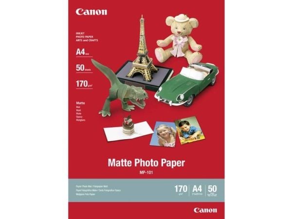 Canon Double-sided Matte Paper MP-101D - Matt - 275 mikron - A4 (210 x 297 mm) - 240 g/m² - 50 ark papper - för PIXMA TS7450i