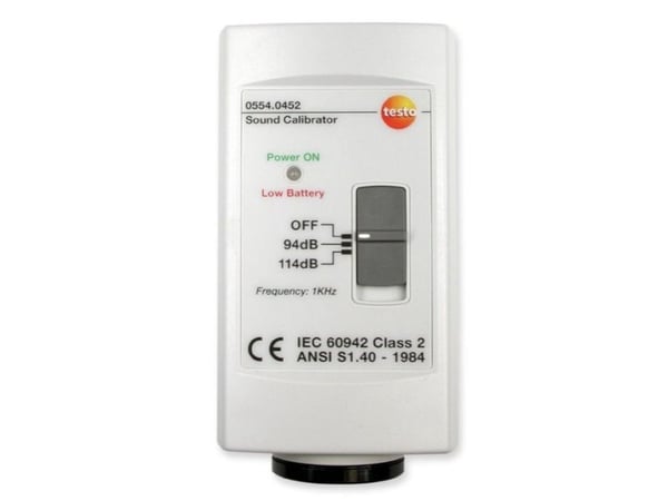 Testo 0554 0452, Digitalt, 0 - 114 dB, 0,5 dB, Hvit, testo 815, testo 816, testo 816-1, 9 V