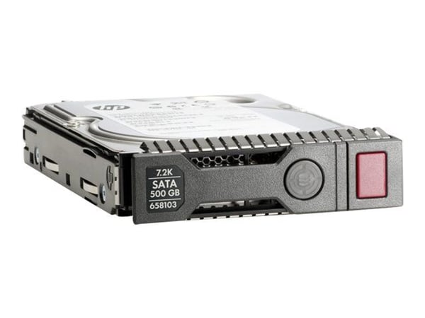 HPE Midline - Harddisk - 500 GB - hot-swap - 3.5" LFF - SATA 6Gb/s - 7200 rpm - med HPE SmartDrive carrier