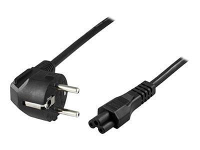 DELTACO DEL-109CA-50 - Strømkabel - CEE 7/7 (han) vinklet til IEC 60320 C5 lige - AC 250 V - 2.5 A - 50 cm - lajitelma