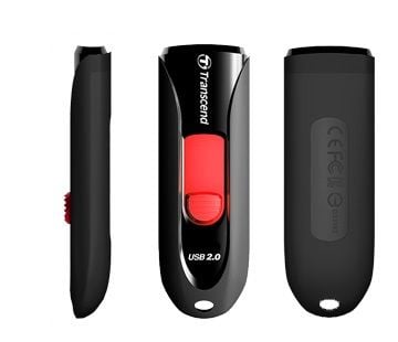 Transcend JetFlash 590 - USB-flashstasjon - 64 GB - USB 2.0
