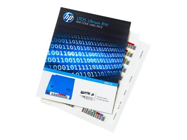 HPE LTO-5 Ultrium RW -viivakooditarrojen paketti - viivakooditarrat - HPE MSL2024, MSL4048, MSL8096; LTO-5 Ultrium; StoreEver MSL4048 LTO-5, MSL6480