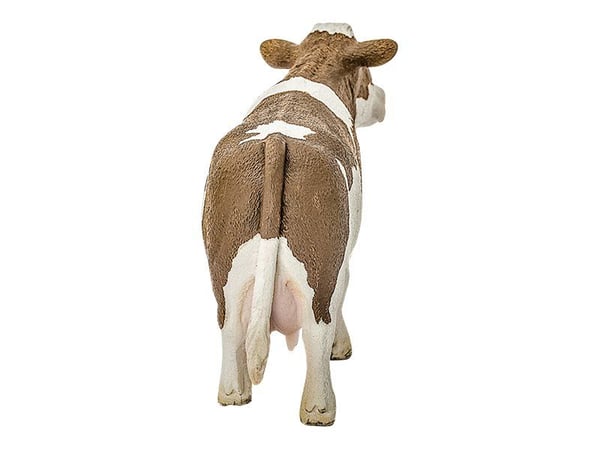 Schleich Farm World - Simmental-ko - vit, rödbrun