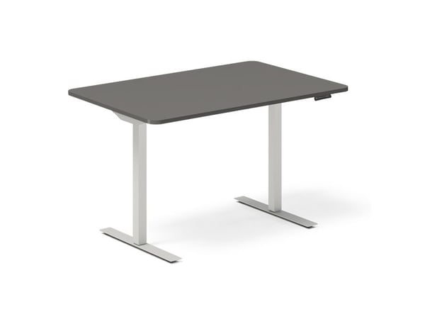 Hæve-sænkebord DNA, Antracit 1200x800 mm 2-ben/Alugrå Hæve-sænkebord DNA, Antracit 1200x800 mm 2-ben/Alugrå