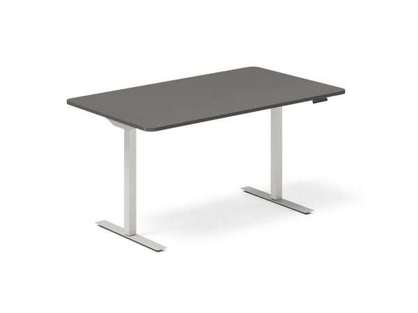 Hæve-sænkebord DNA, Antracit 1400x800 mm 2-ben/Alugrå